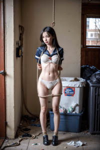 下着が丸見えのJK