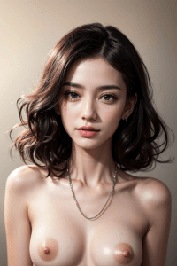 巻き髪美女のおっぱい