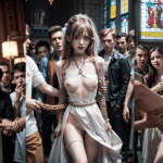 美人花嫁が結婚式で強姦レイプ！【AIグラビアヌード】