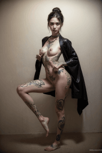 タトゥー美女のヌード画像
