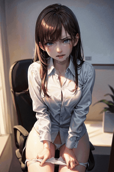 2次元、パンツを脱ぐOL