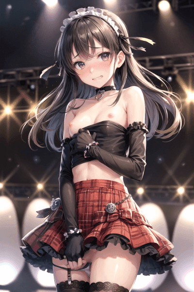 2次元イラスト、アイドルのポロリ