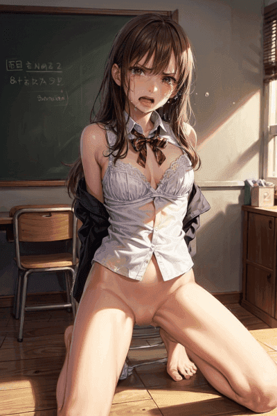 泣きながらまんこを見せるJK