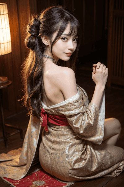 後ろ姿が綺麗なAI美女