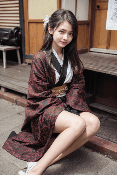 着物を着た和風AI美女