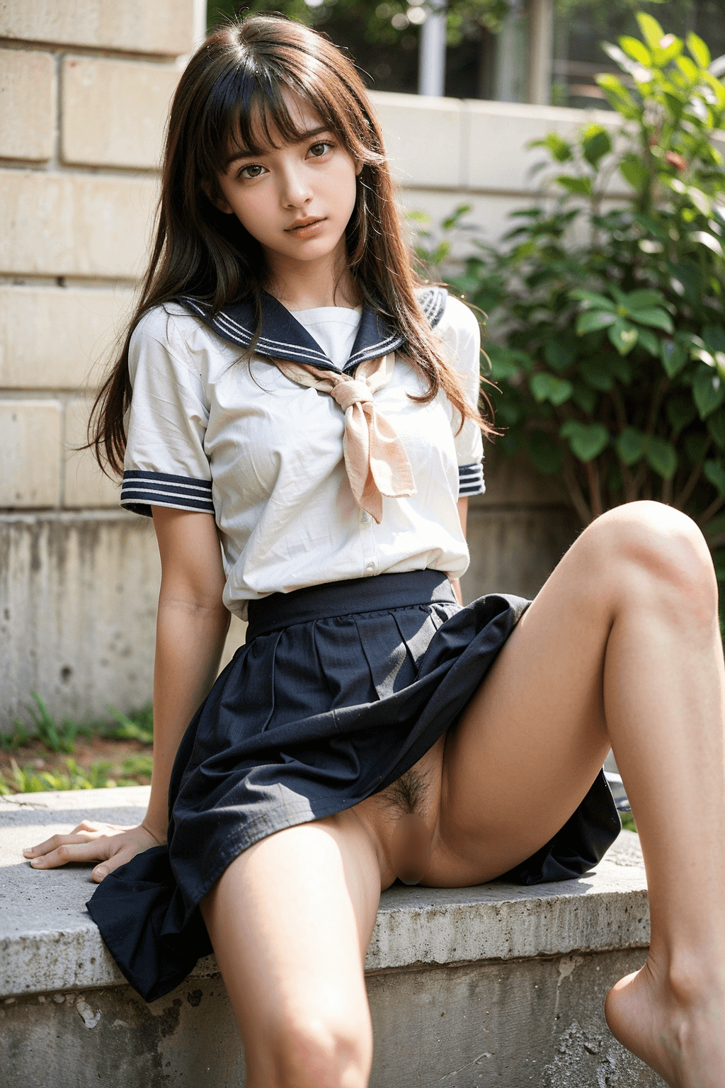 マンコを見せる女子高生