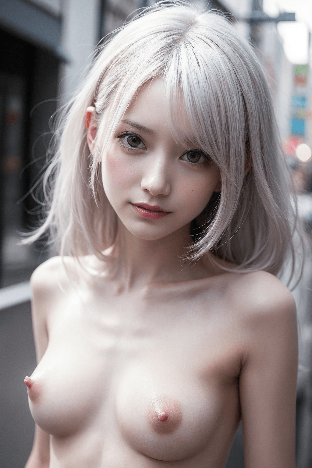 アルビノ女性のおっぱい